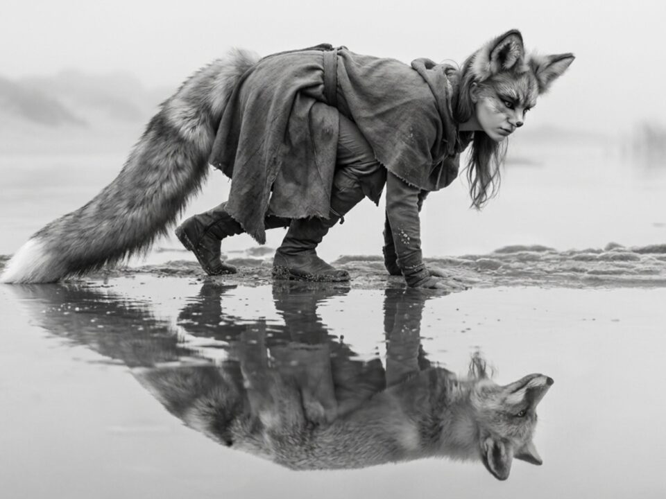 Representación artística de un therian reflejando lo que siente, y ese espíritu animal que sienten dentro